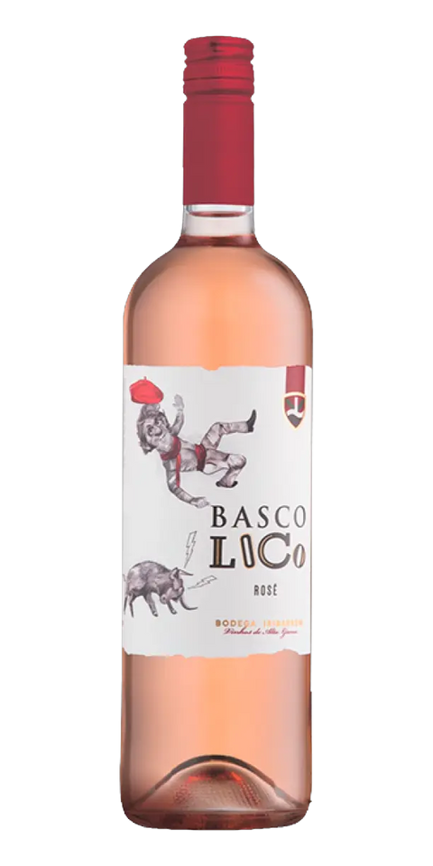Garrafa do vinho Basco Loco Rosé