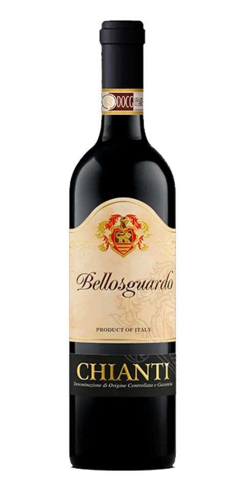 Garrafa do vinho Bellosguardo Chianti DOCG Toscana (Cantil de Palha)