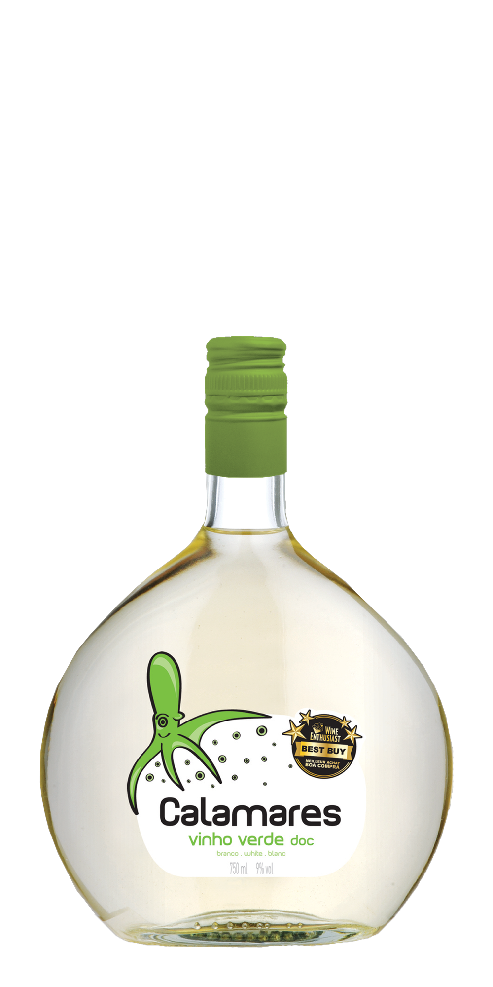 Garrafa do vinho Calamares Vinho Verde Branco