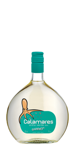 Garrafa do vinho Calamares Vinho Verde Doce
