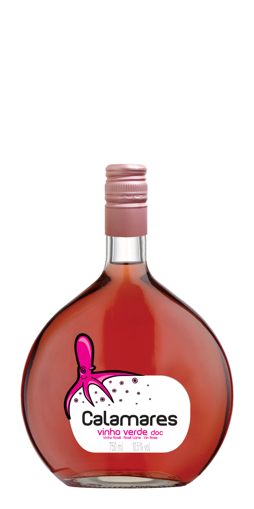 Garrafa do vinho Calamares Vinho Verde Rosé