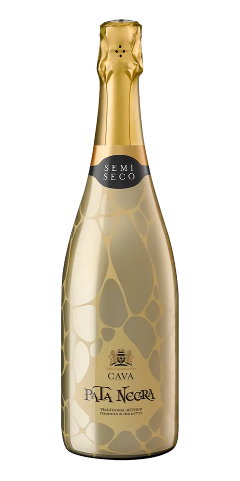 Garrafa do vinho Cava Pata Negra Demi Sec