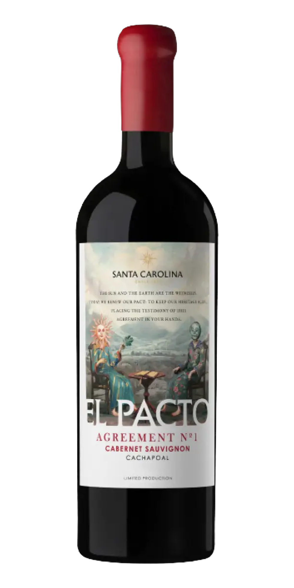 Garrafa do vinho El Pacto Acordo N. 1 Cabernet Sauvignon