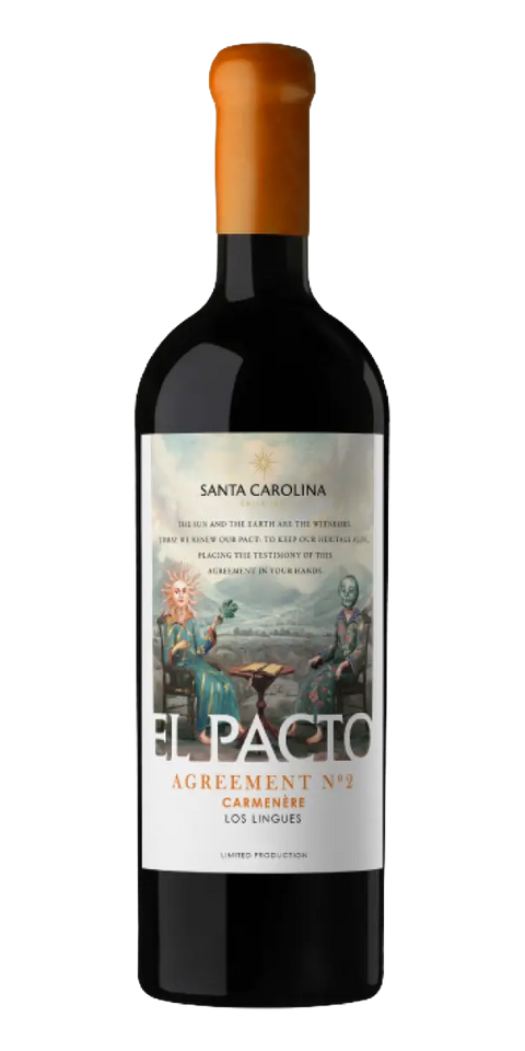 Garrafa do vinho El Pacto Acordo N. 2 Carménère