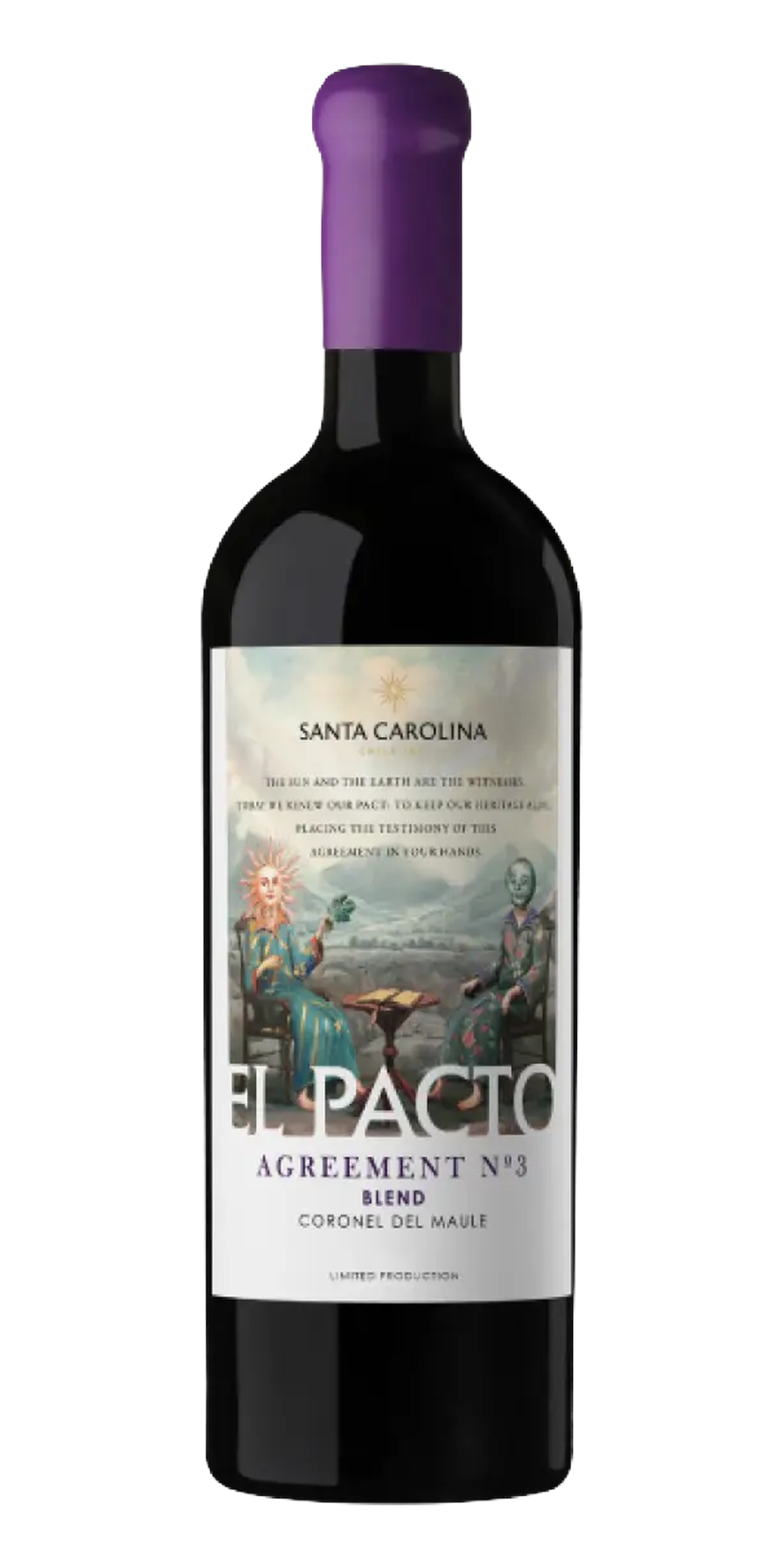 Garrafa do vinho El Pacto Acordo N. 3 Blend