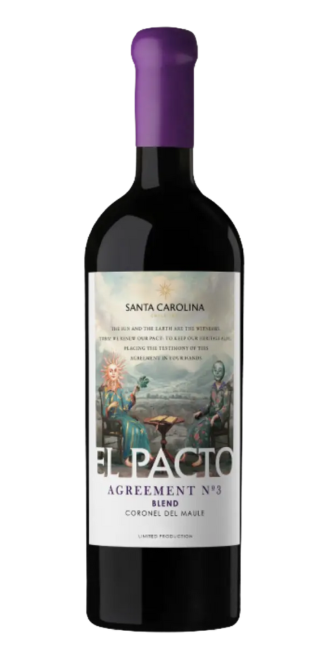 Garrafa do vinho El Pacto Acordo N. 3 Blend