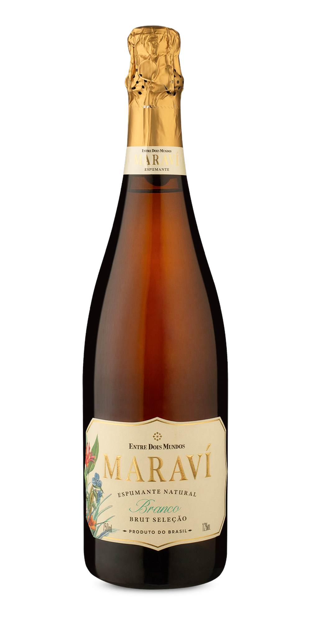 Garrafa do vinho Entre Dois Mundos Maraví Brut Branco
