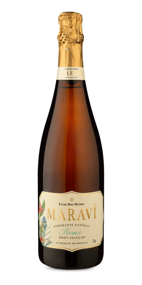 Garrafa do vinho Entre Dois Mundos Maraví Brut Branco