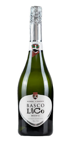 Garrafa do vinho Espumante Branco Basco Loco Moscatel
