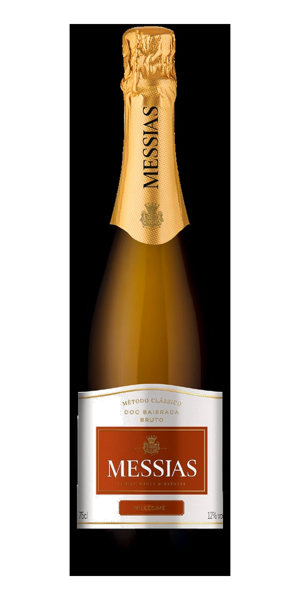 Garrafa do vinho Espumante Messias Bairrada DOC Extra Brut Milésime