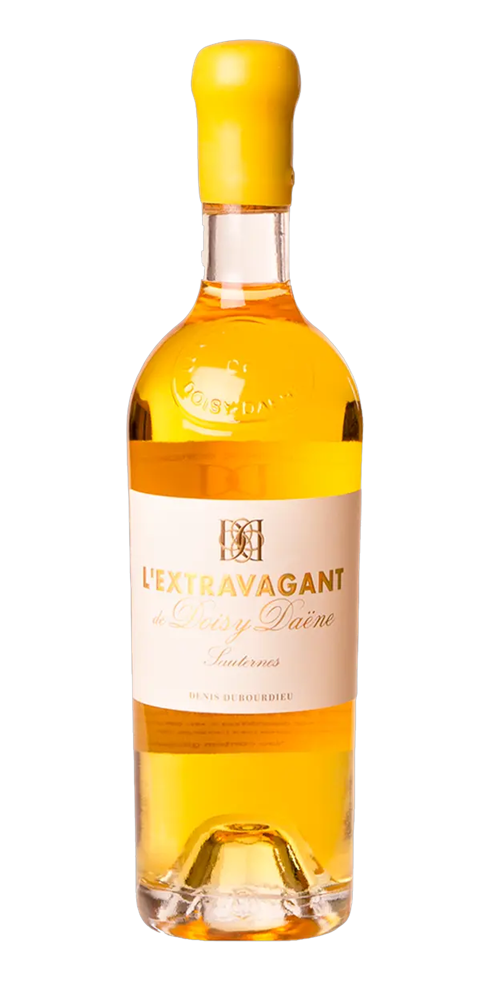 Garrafa do vinho L’Extravagant de Doisy-Daëne Sauternes (375 ml)
