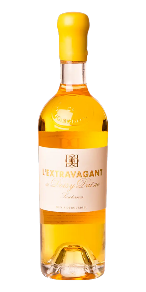 Garrafa do vinho L’Extravagant de Doisy-Daëne Sauternes (375 ml)