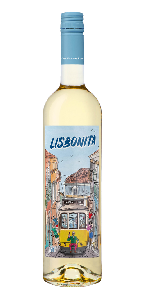 Garrafa do vinho Lisbonita Branco