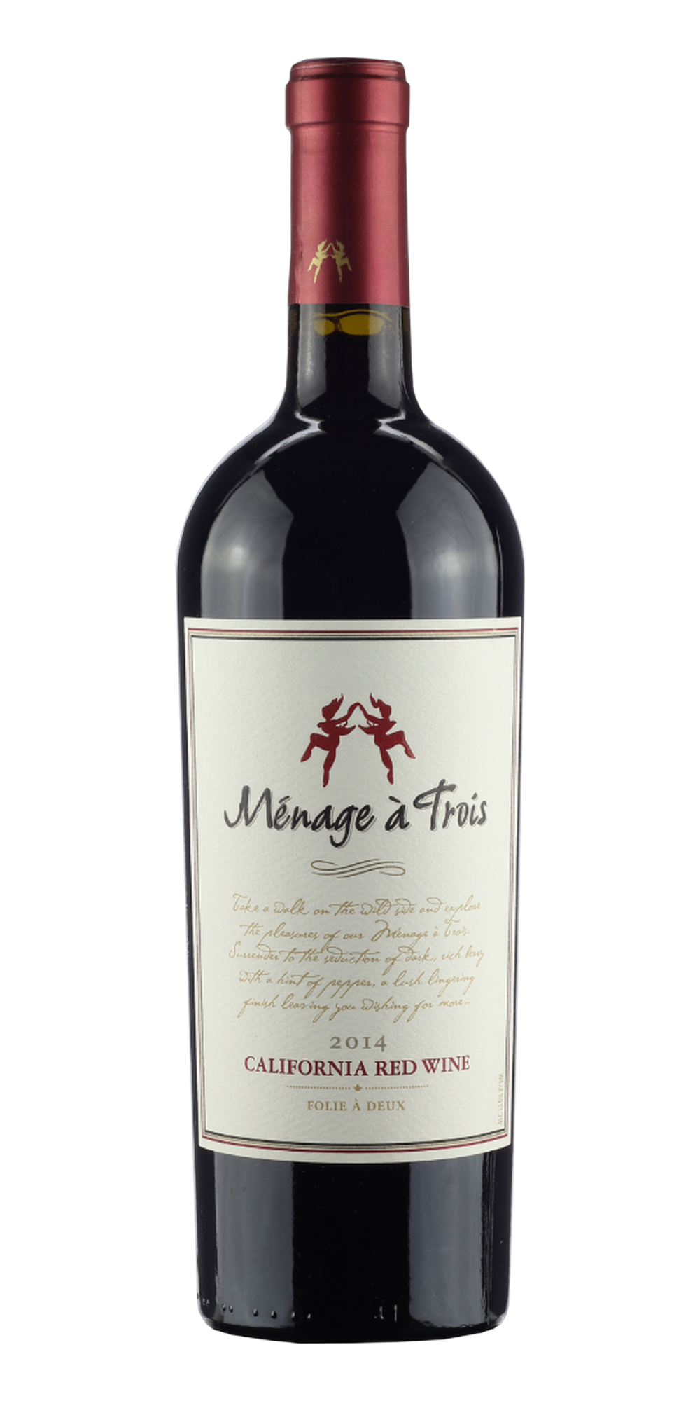 Garrafa do vinho Ménage à Trois Red Blend