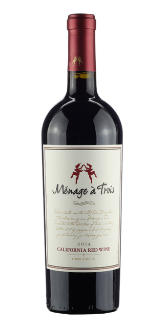 Garrafa do vinho Ménage à Trois Red Blend