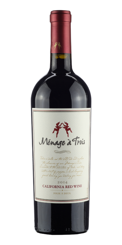 Garrafa do vinho Ménage à Trois Red Blend