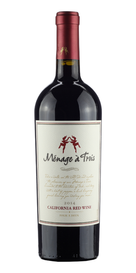 Garrafa do vinho Ménage à Trois Red Blend