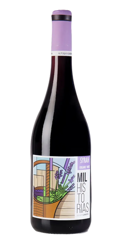 Garrafa do vinho Mil Historias Syrah