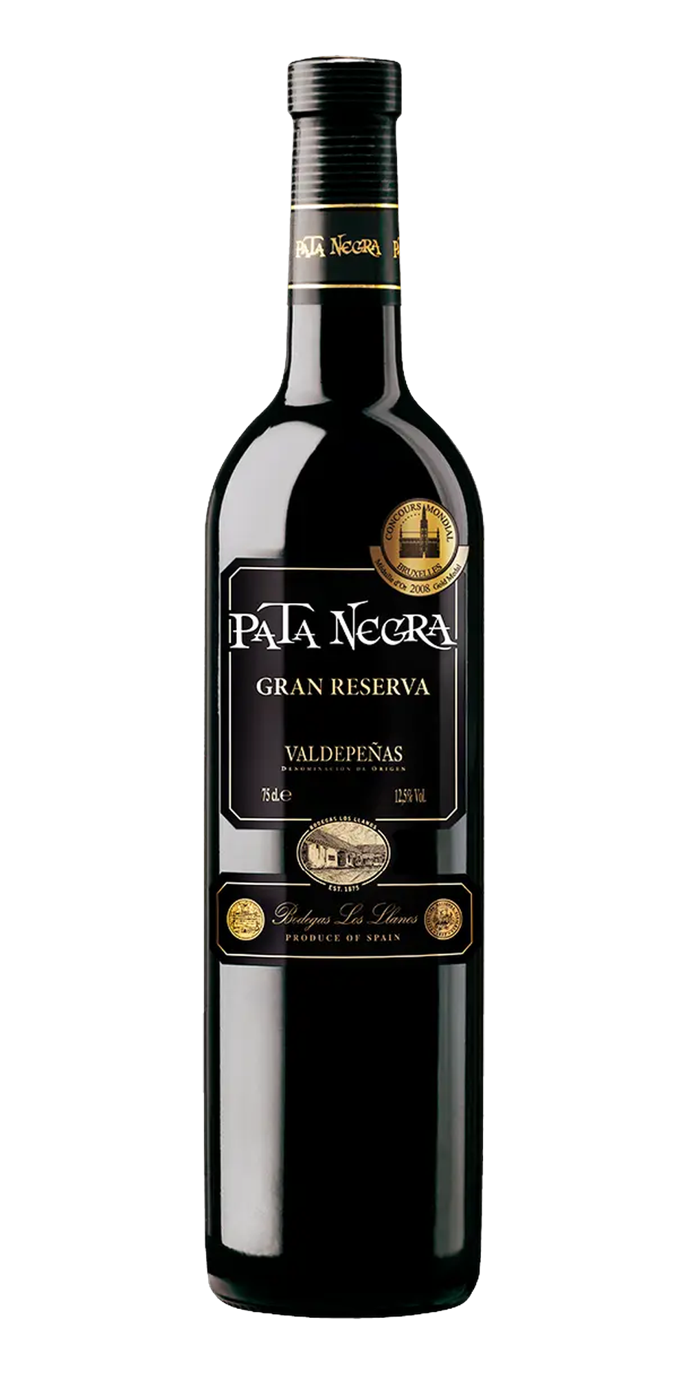 Garrafa do vinho Pata Negra Gran Reserva DO Valdepeñas