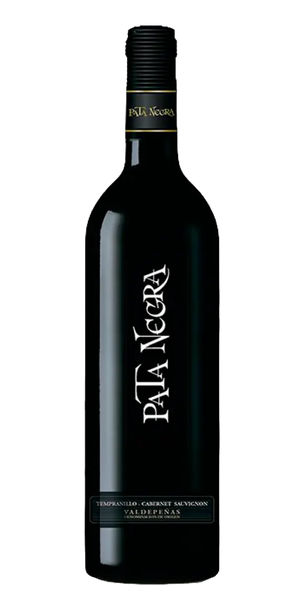 Garrafa do vinho Pata Negra Tempranillo/Cabernet Sauvignon DO Valdepeñas