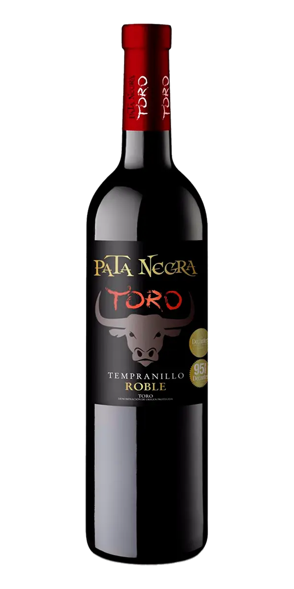 Garrafa do vinho Pata Negra Toro Roble DO Valdepeñas