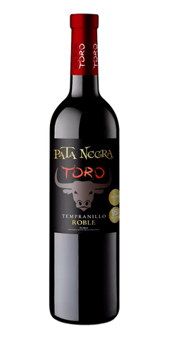 Garrafa do vinho Pata Negra Toro Roble DO Valdepeñas