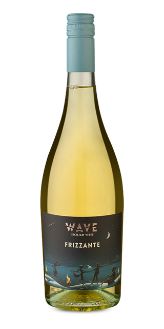 Garrafa do vinho Settesoli Wave Frisante Branco