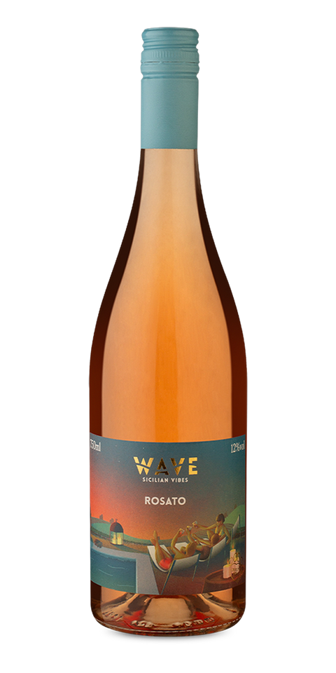 Garrafa do vinho Settesoli Wave Rosé