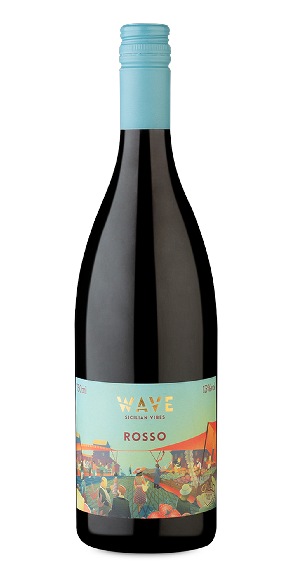 Garrafa do vinho Settesoli Wave Tinto