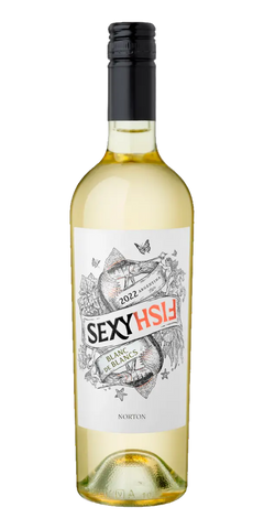 Garrafa do vinho Sexy Fish Blanc de Blancs