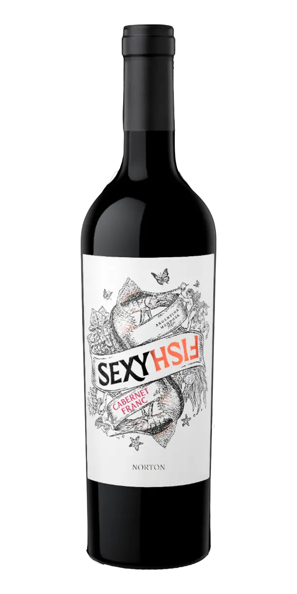 Garrafa do vinho Sexy Fish Cabernet Franc