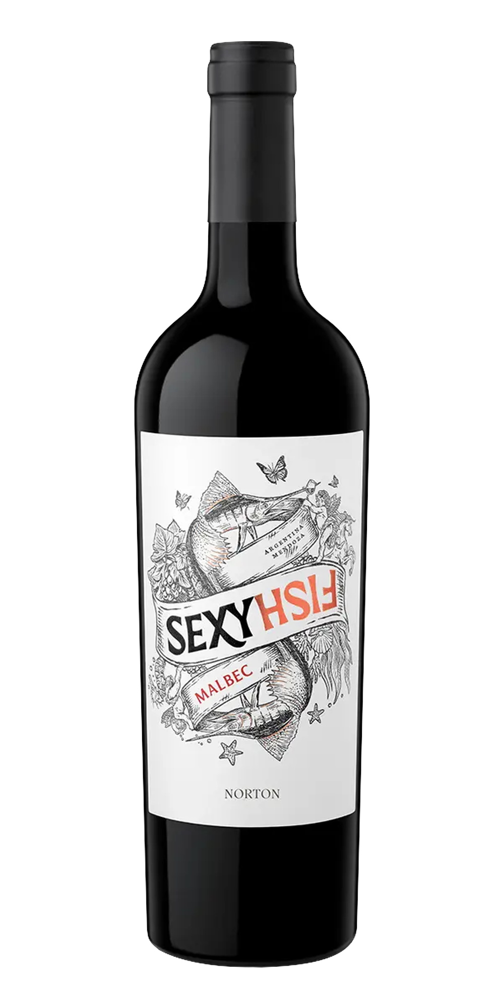 Garrafa do vinho Sexy Fish Malbec