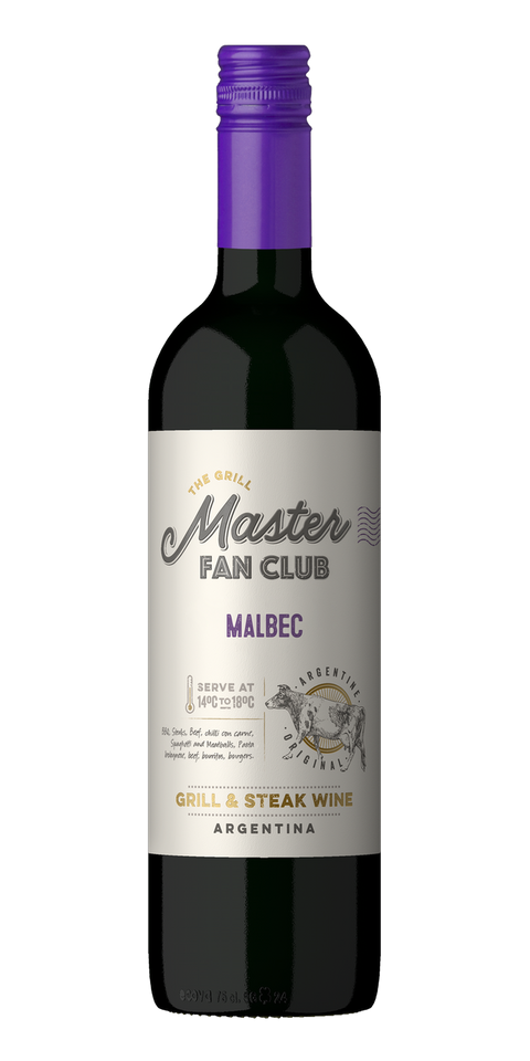 Garrafa do vinho The Grill Master Fan Club Malbec
