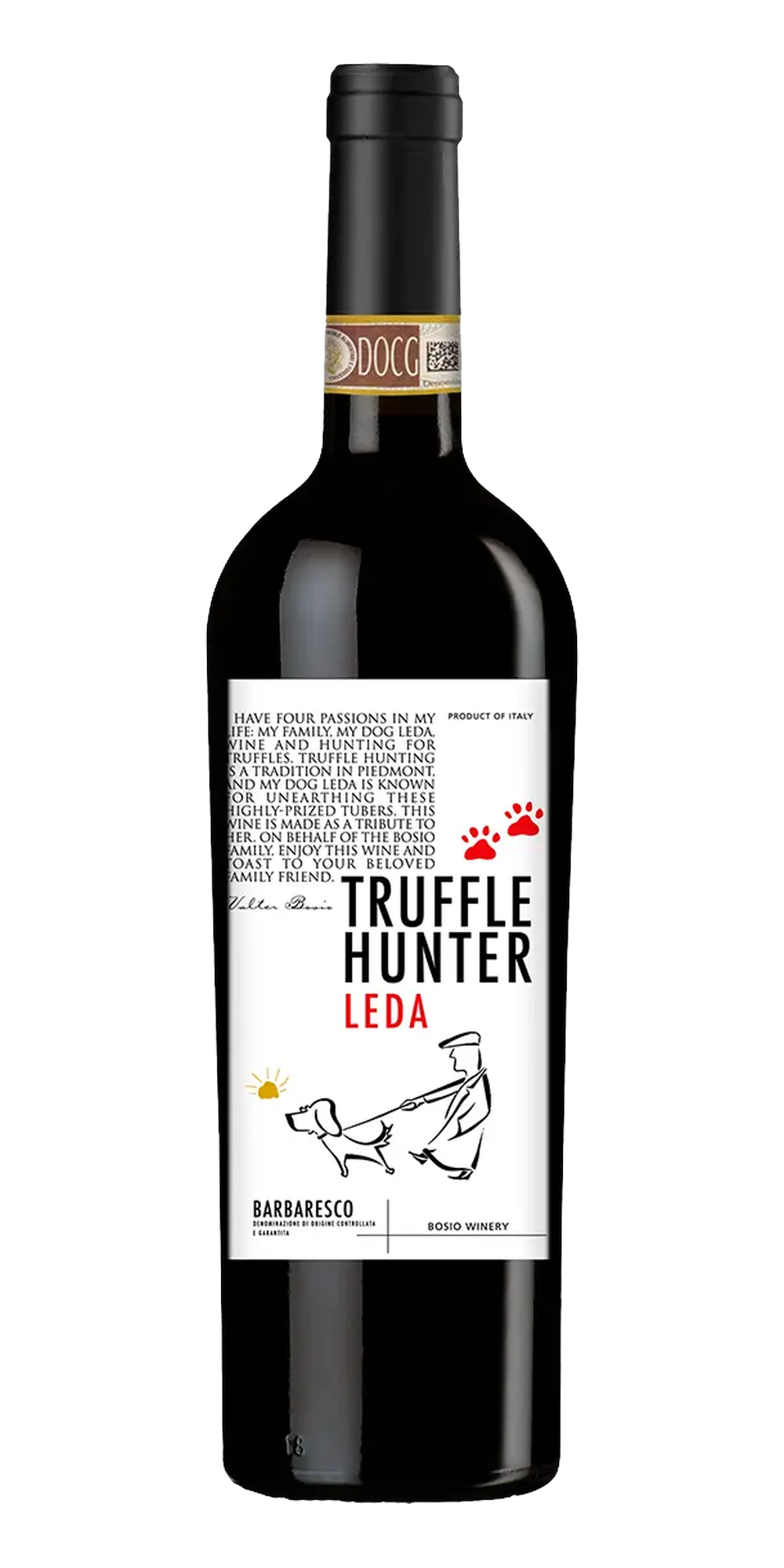 Garrafa do vinho Truffle Hunter Leda Barbaresco DOCG