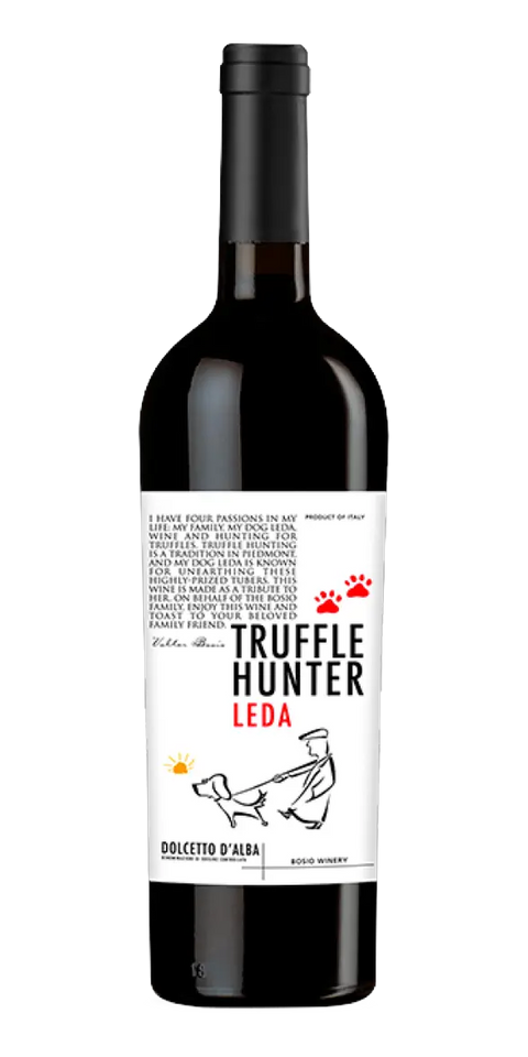 Garrafa do vinho Truffle Hunter Leda Dolcetto D’Alba DOC