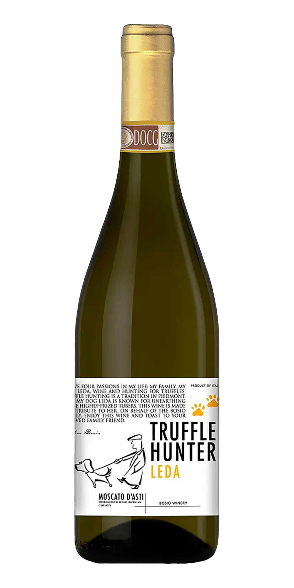 Garrafa do vinho Truffle Hunter Leda Moscato D’Asti DOCG