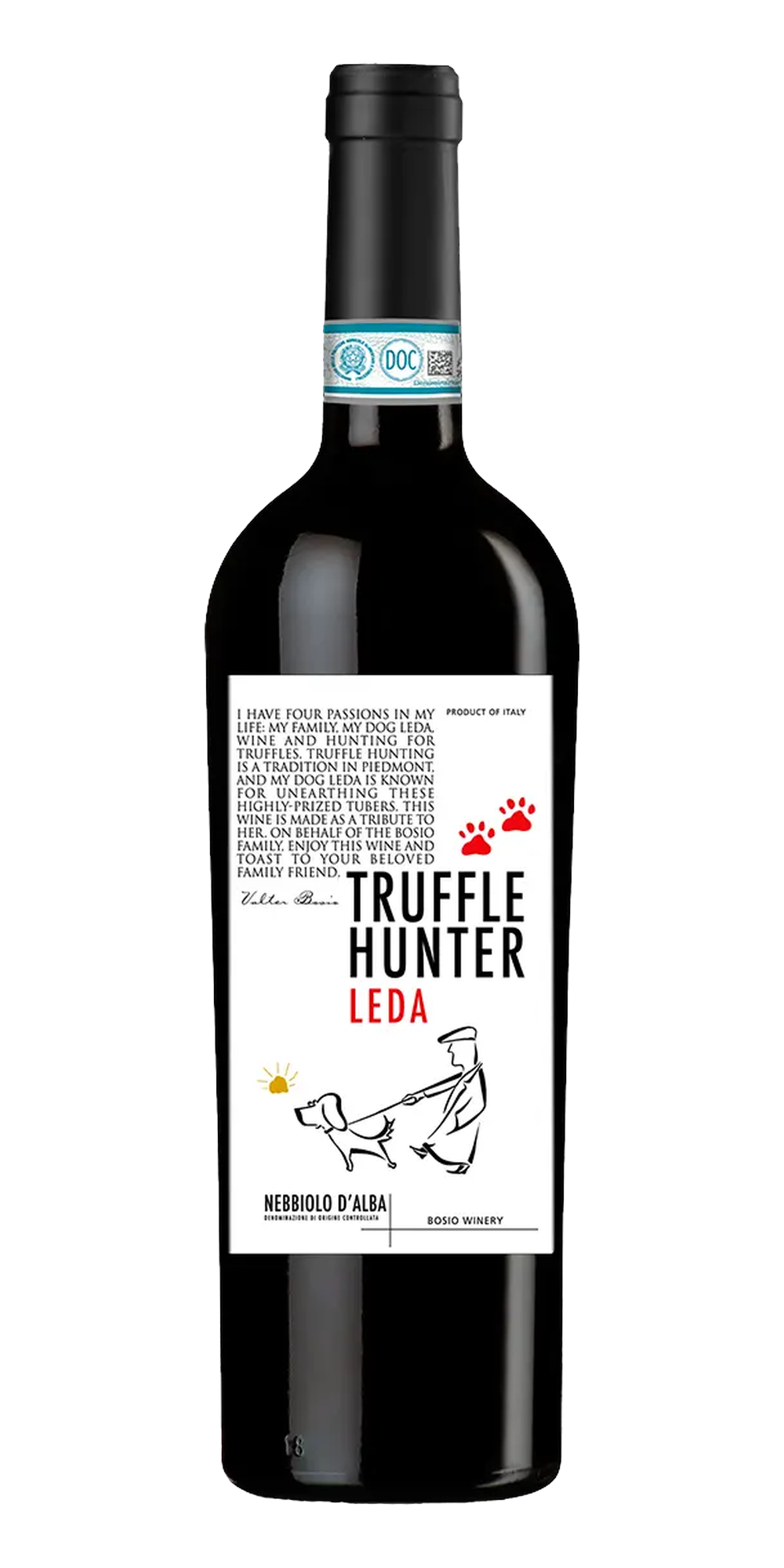 Garrafa do vinho Truffle Hunter Leda Nebbiolo D’Alba DOC