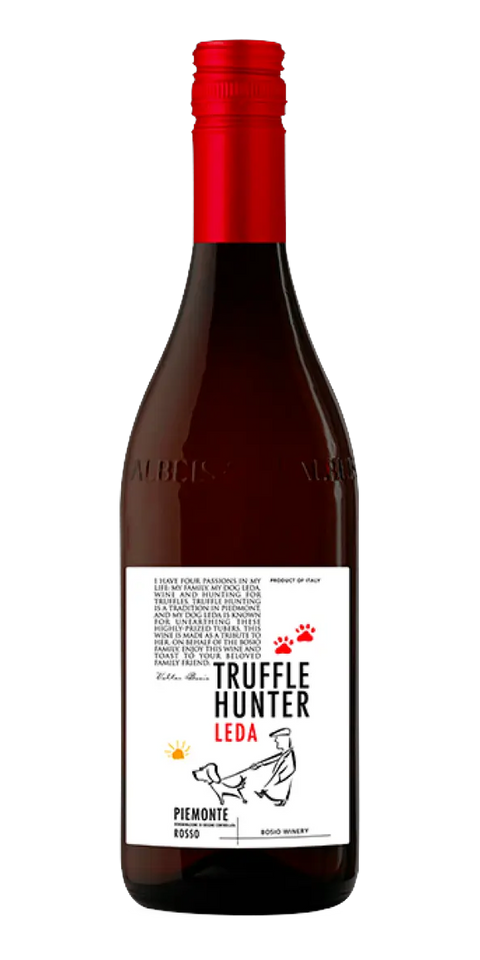Garrafa do vinho Truffle Hunter Leda Piemonte DOC Tinto